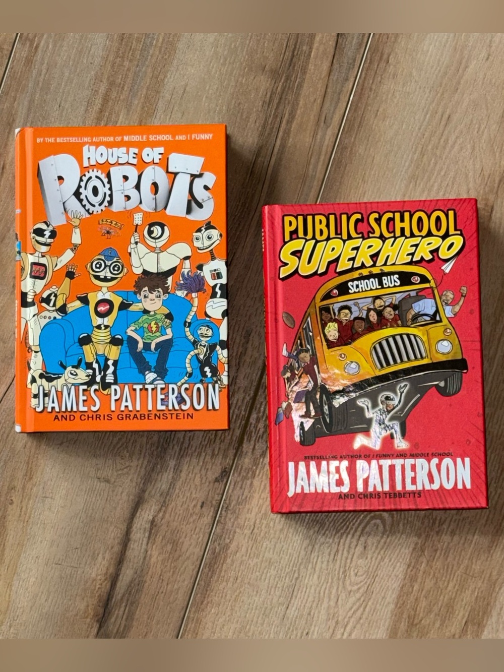 Kids Hard Cover Books House of Robots & Public School Superhero James Patterson